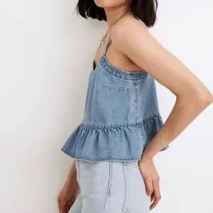 Madewell Blue Denim Tank Top